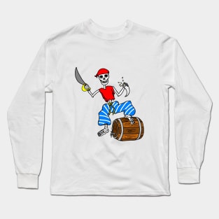 Pirate Skeleton Long Sleeve T-Shirt